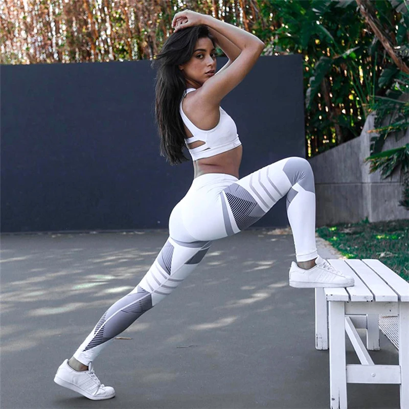 Леггинсы NORMOV женские с высокой талией модные весенние быстросохнущие эластичные