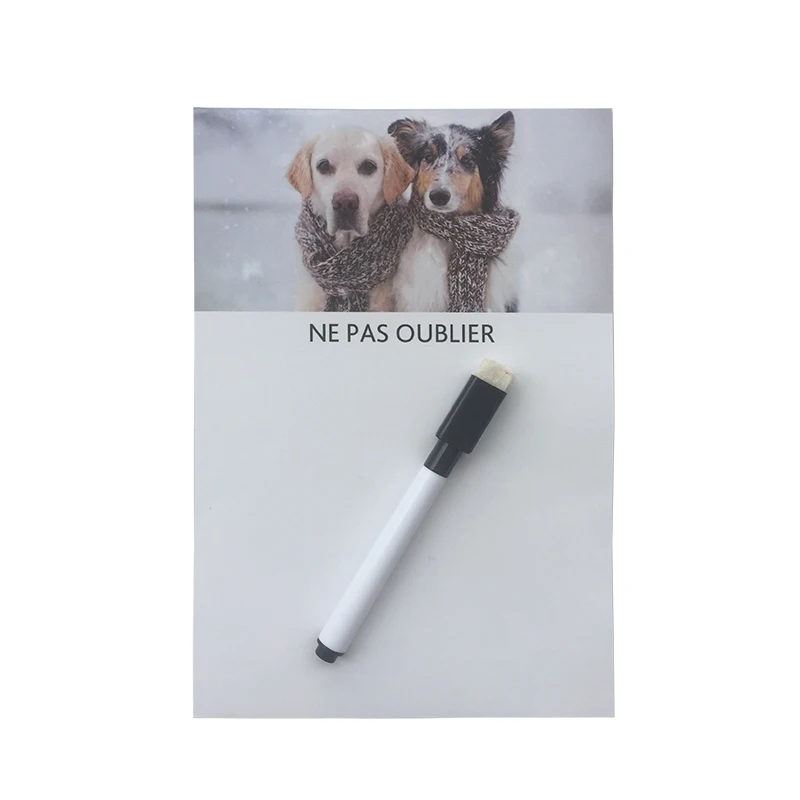 Гибкая магнитная доска с принтом симпатичных собак для сухого стирания