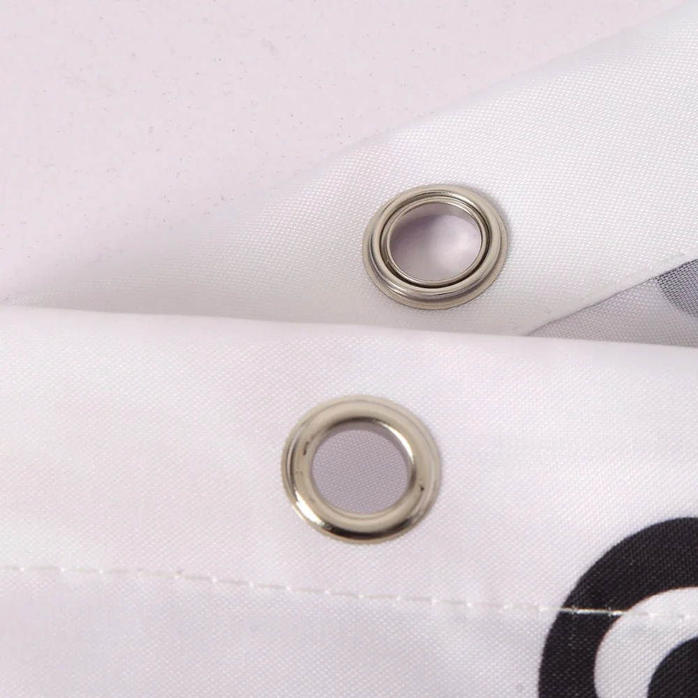 Дизайнерские водоотталкивающие тканевые занавески для душа с рисунком черного