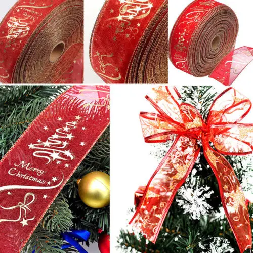 Luxury Red Xmas Tree Ornament Home Shopping Mall Christmas Ribbon Decorations Party Supplies Increase Festival Atmosphere NEW | Дом и сад
