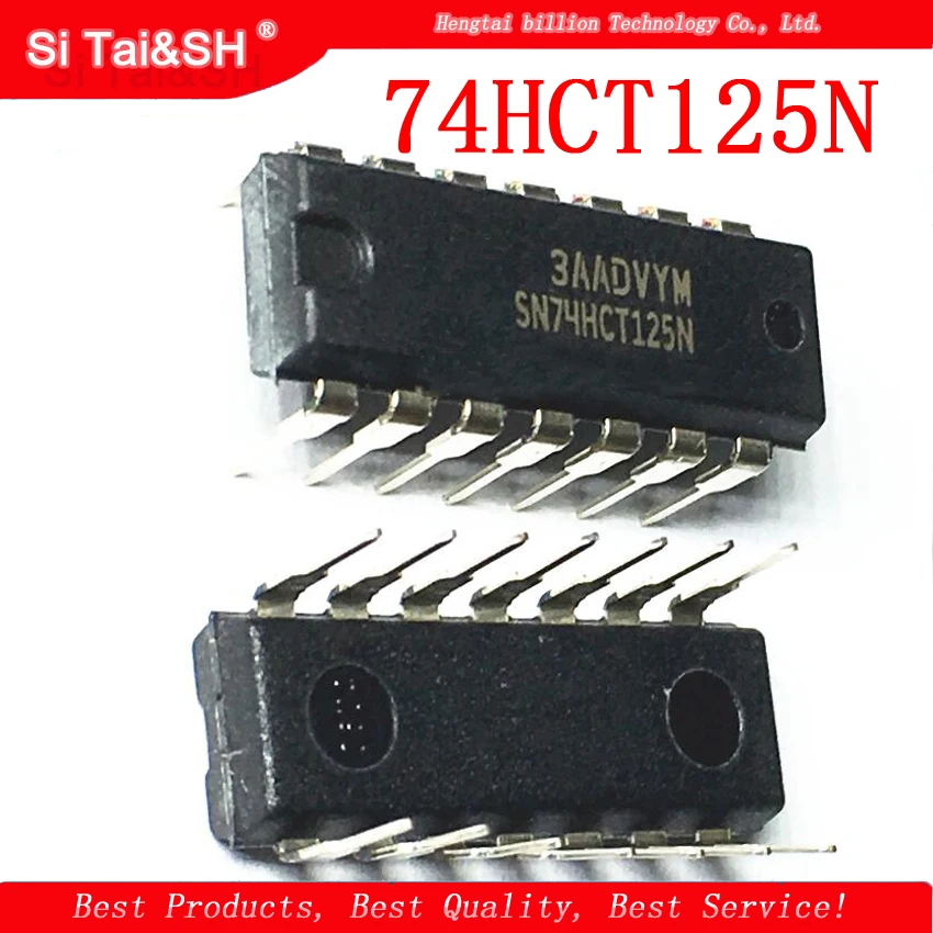 10 шт./лот 74HCT125N SN74HCT125N 74HCT125 DIP-14 хорошее качество буфера/линейный драйвер чип