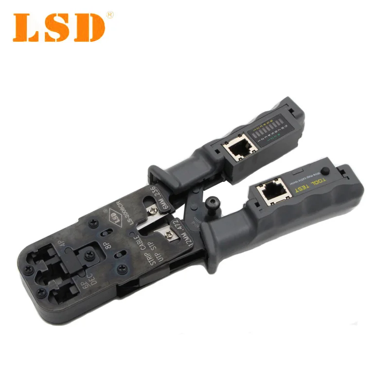 

LS-2008CR сетевой тест обжимной инструмент для UTP и STP кабелей RJ45 8P8C,RJ12,RJ11 многофункциональный инструмент с резкой и зачистки