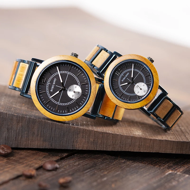 Les montres BOBO BIRD деревянные мужские часы лучший бренд класса люкс стильные женские кварцевые часы персонализированные подарки для пар