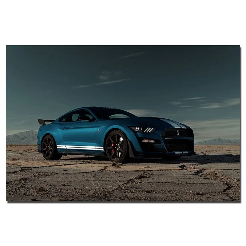 Ford Mustang Shelby GT500 суперкар плакаты настенные художественные принты на холсте декоративные картины для домашнего декора - Цвет: 3