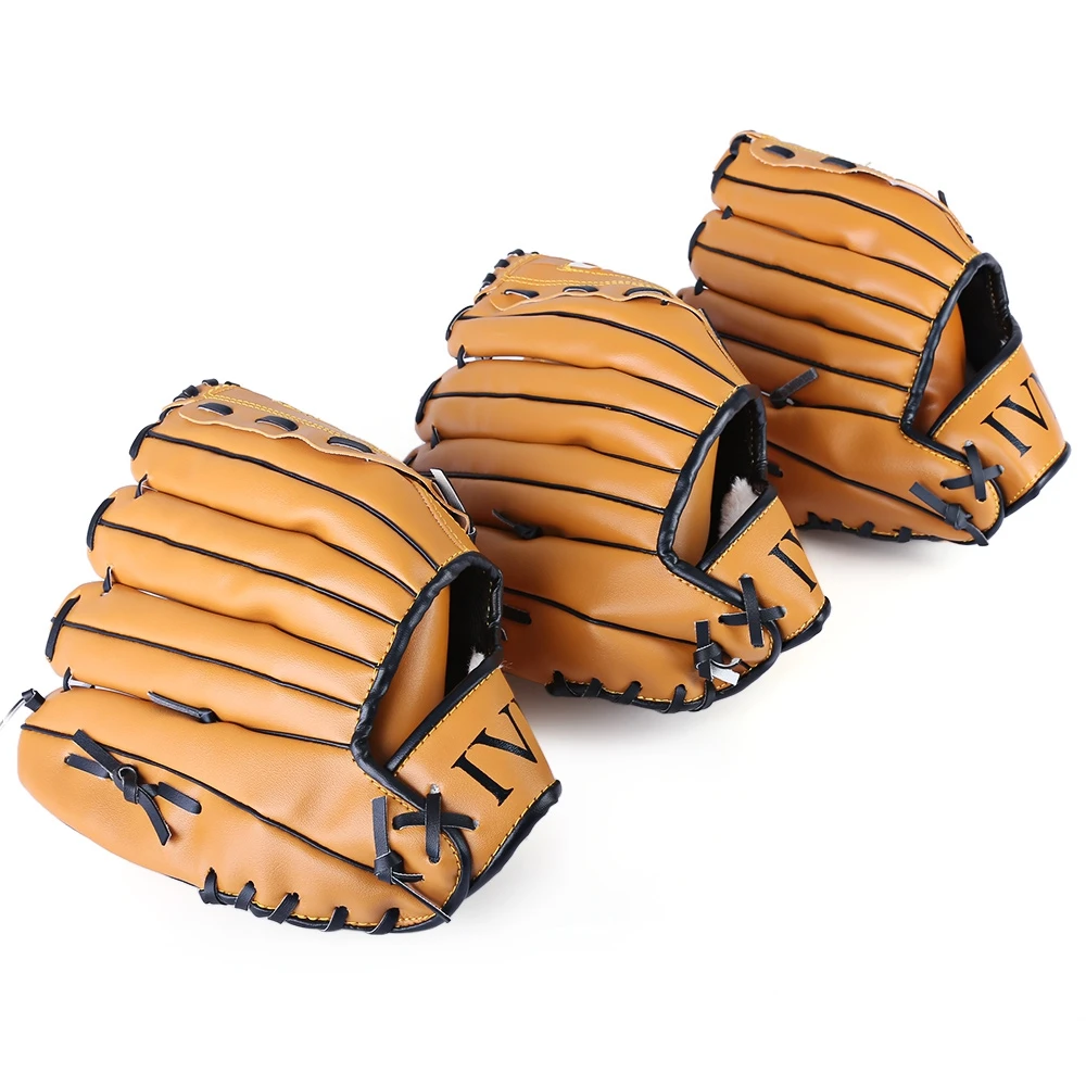 Спорт на открытом воздухе коричневый Бейсбол Перчатки Софтбол практика