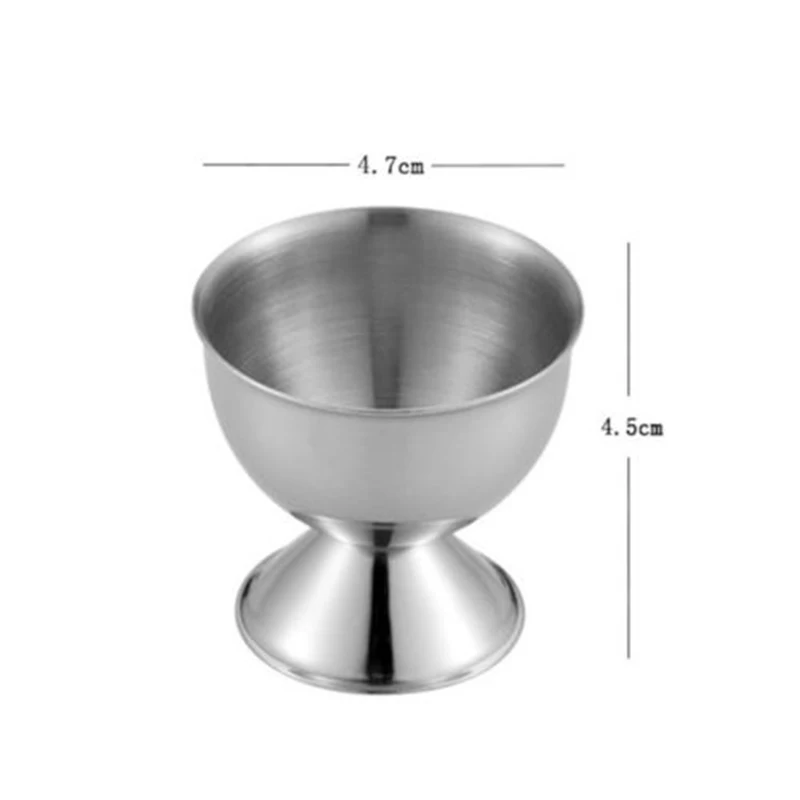 

4pcs Egg Cups Holder Stainless Steel Boiled Tabletop Cafe Kitchen Tool Supplies Home Garden Supplies