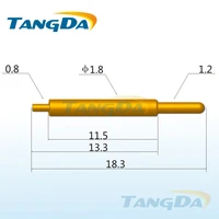 tangda pogo pin connector dhlems d1 818 3mm 1 2a beauty equipment medical probe signal test probe spring thimble