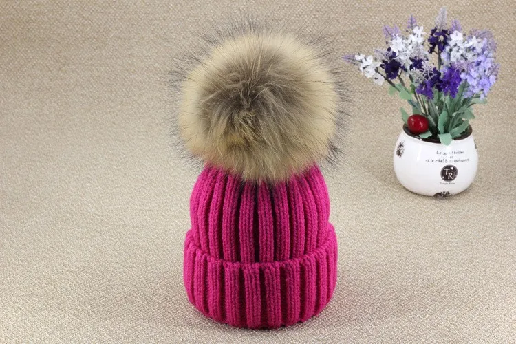 Милая шелковая шапка из меха енота и собаки Женская Повседневная осенне-зимняя