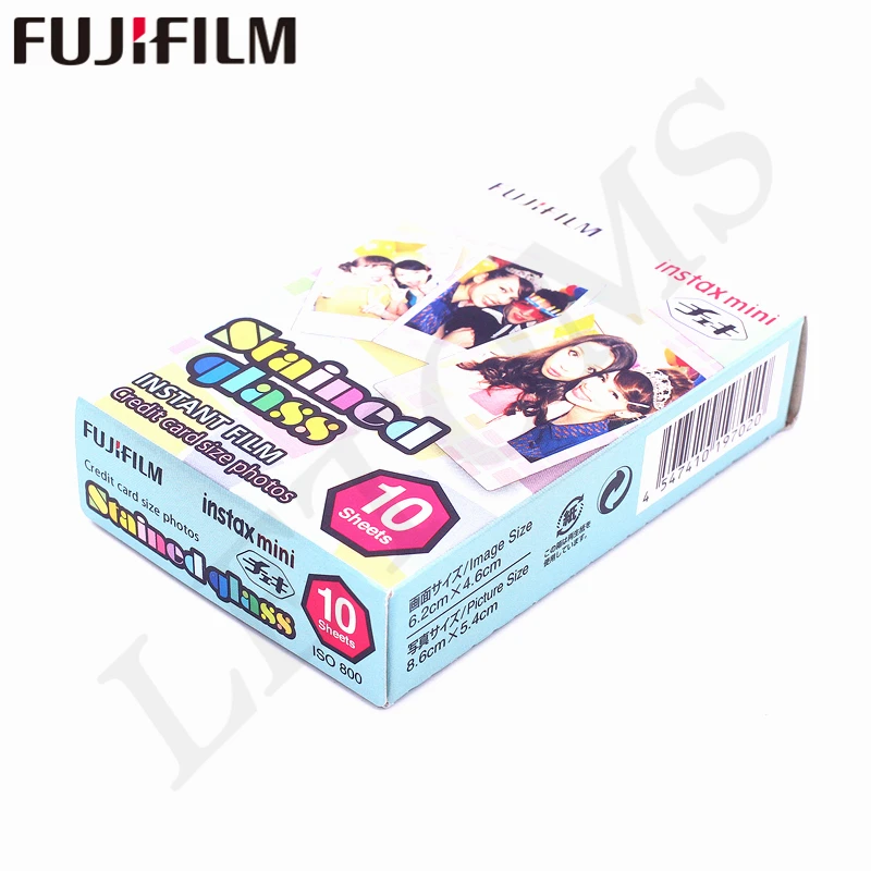 Новинка 10 листов Fujifilm Instax Mini витражная пленка для мгновенной печати фотобумага