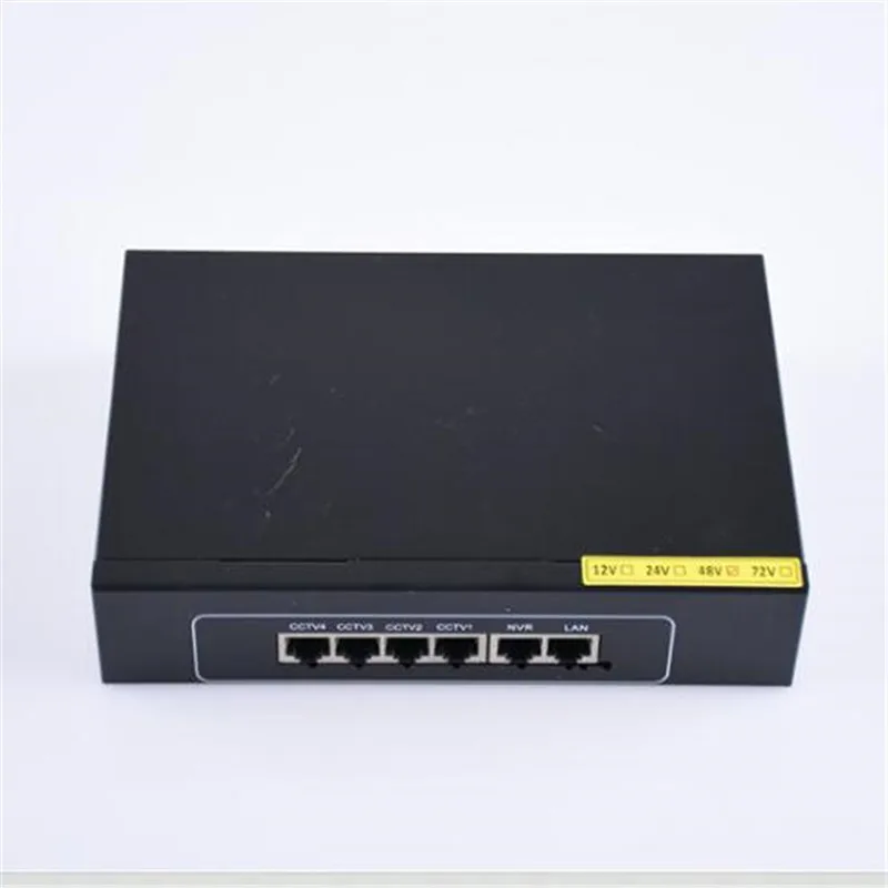 48 в 4 порта PoE коммутатор 10/100 Мбит/с смарт-коммутатор met 2*10/100 UP Link poort 250 м Belde Ingebouwde