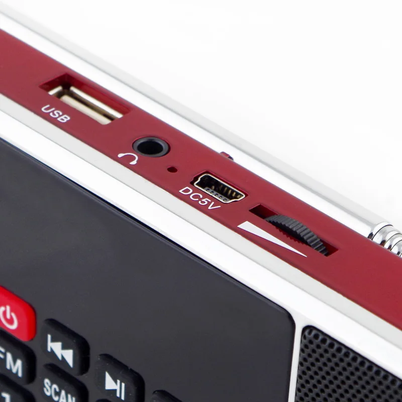 Портативный мини fm радиоприемник с поддержкой карт памяти TF USB светодиодный