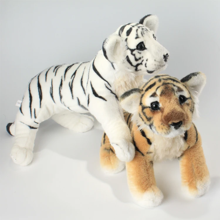 38-48 см Коричневый Белый сидящий тигр мягкая плюшевая игрушка кукла реалистичное