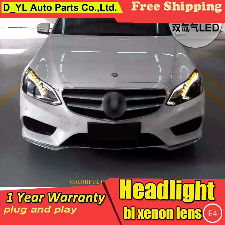 D_YL автомобильный Стайлинг для Benz E200 E260 E300 фары 2014 2015 W212 светодиодный ная фара DRL