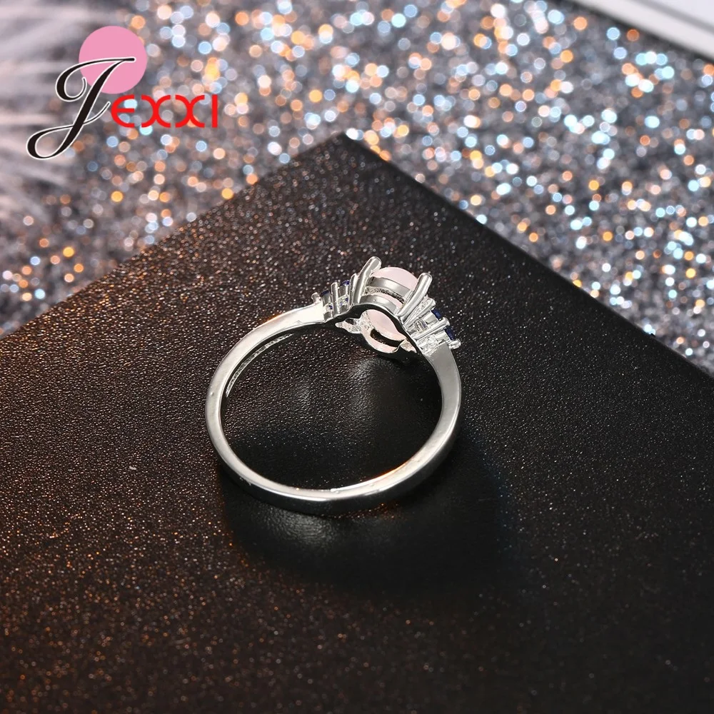 Простые Стильные красивые круглые белые/темно-синие Кристальные камни Женские