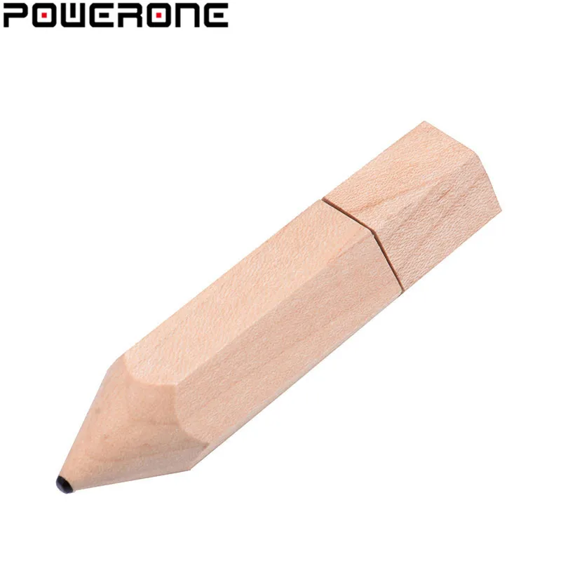 POWERONE деревянный карандаш USB флеш-накопитель 4 ГБ 8 ГБ 16 ГБ 32 ГБ посуда карта памяти фотография свадебный подарок USB 2,0