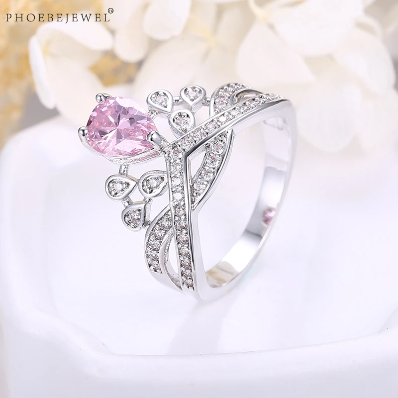 Phoebeдрагоценность Популярные корна серебристого цвета женские кольца с