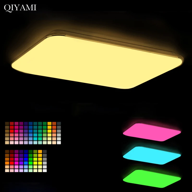 RGB светодиодные люстры для спальни гостиной внутреннего освещения