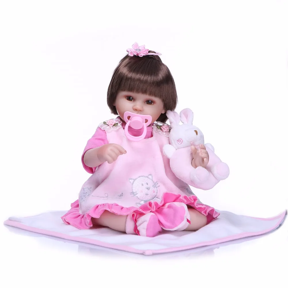 42 см реборн силиконовая Baby Doll Дети Playmate подарок для девочек 16 дюймов