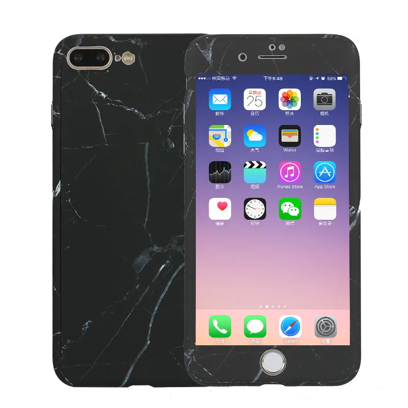 Чехол с полной защитой для iPhone 11 Pro X Xs Max XR 8 7 6 s Plus, твердый пластиковый чехол для телефона, 360 градусов