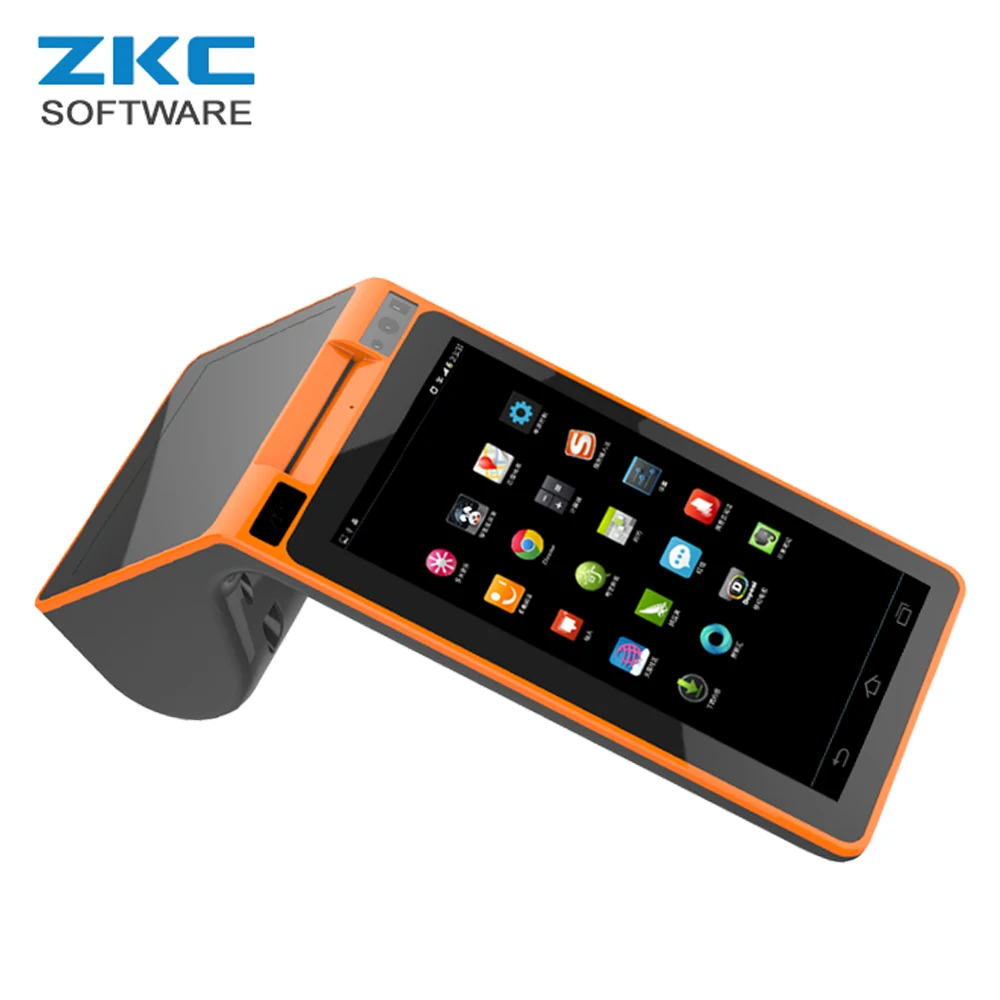 ZKC PC900S GPRS WiFi Android POS терминал с термопринтером NFC RFID камера|pos printer thermal|pos wifithermal wifi |