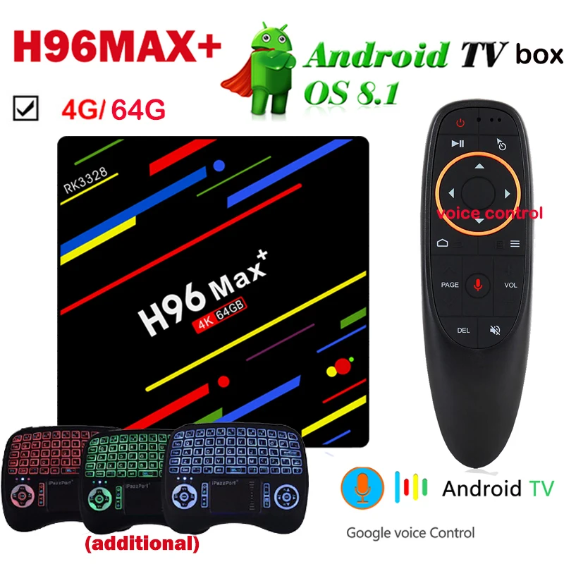 Android 8 1 ТВ приставка H96MAX + 4 Гб 64 RK3328 Четырехъядерный 4k WiFi HDMI USB 3 0 медиаплеер с