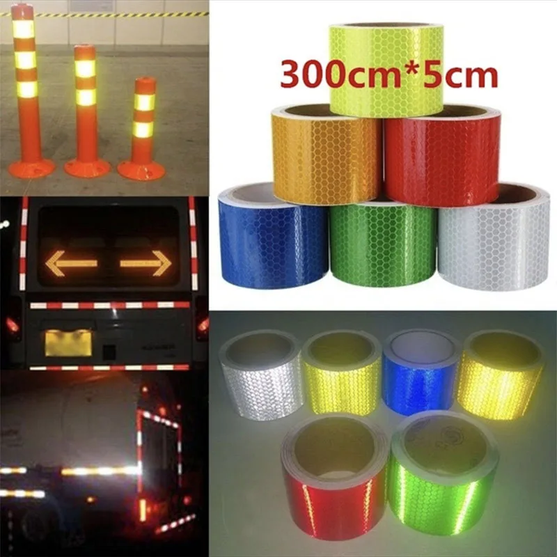 Безопасный Красочный Светоотражающие наклейки ленты Авто Стайлинг