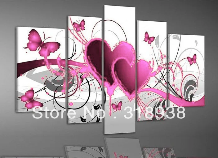 Подставил / бесплатная доставка ручная роспись группа маслом розовое в форме