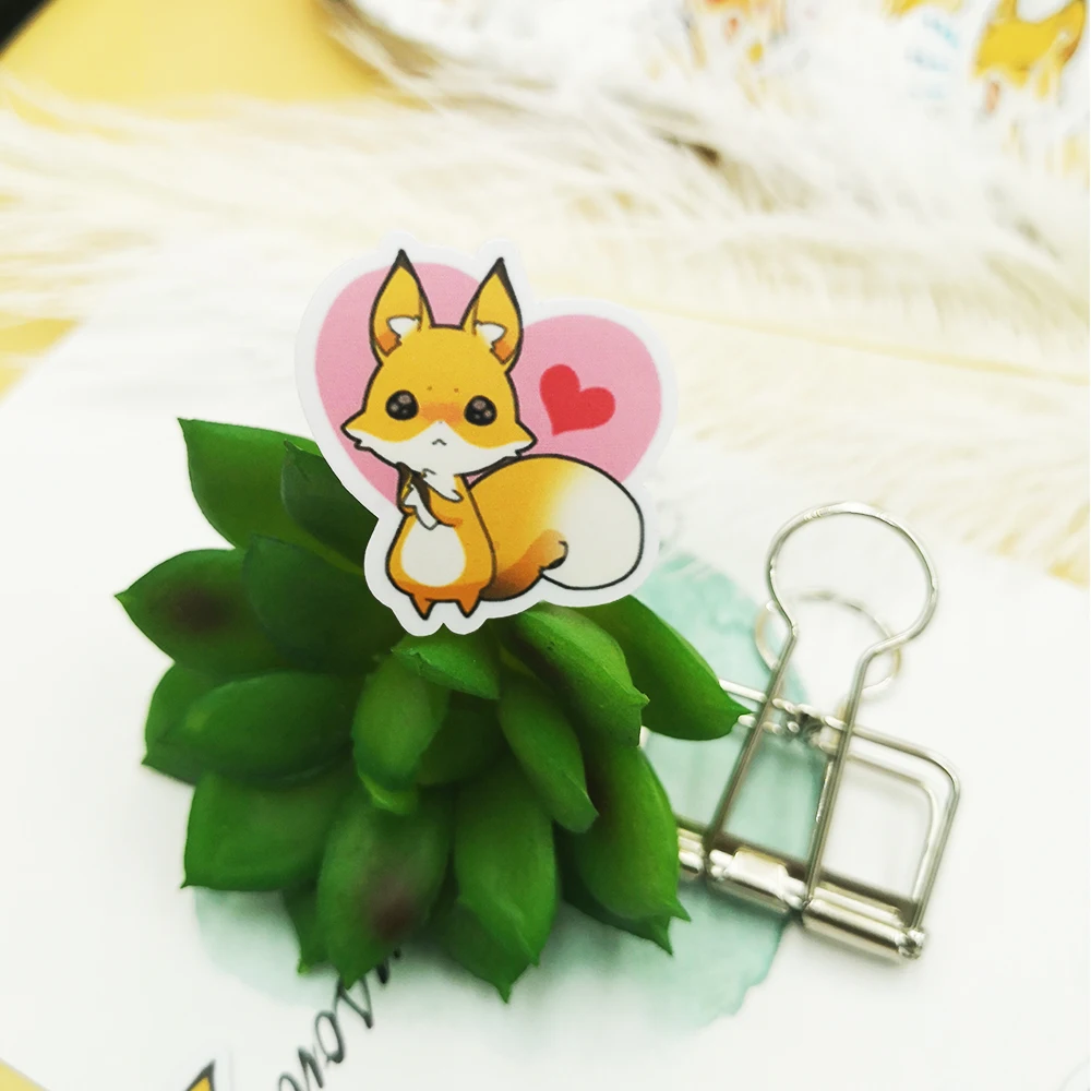 20/40 шт. Kawaii красивые с персонажем из мультфильма Лисенком на Скрап бумажная наклейка для творчества стикер для рукоделия фото украшение для дневника