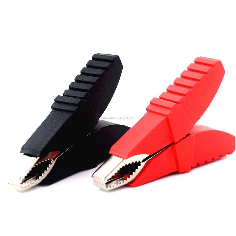 2 шт. изоляционный зажим типа крокодил для автомобильного аккумулятора кабели