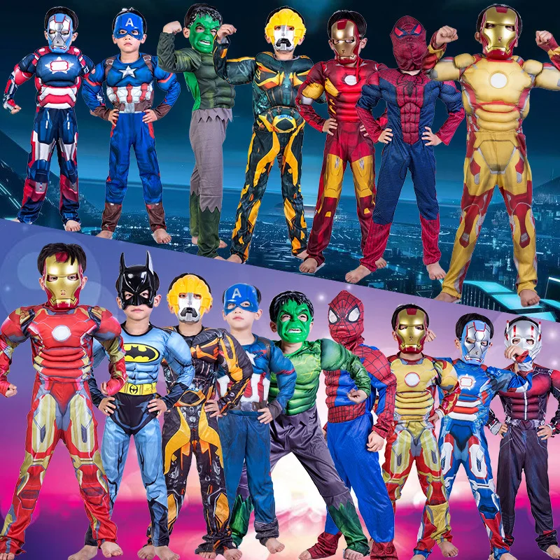 Костюм Мстителей Халка для мальчиков карнавальный костюм на Хэллоуин детей