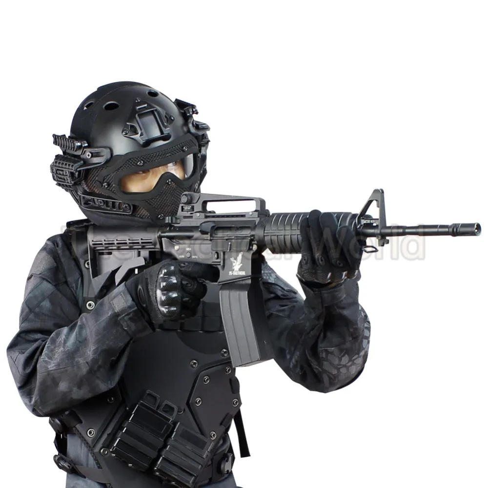 Airsoft Paintball Action Version Helmet Tactical Hunting Full Mask with NVG Mount and Side Rails | Спорт и развлечения