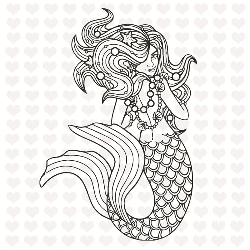 InLoveArts 1Pc/lot 14*14cm 2018 New Arrivals Clear Stamps Scrapbooking Card Making Decorative Stamp Mermaid Rubber | Канцтовары для