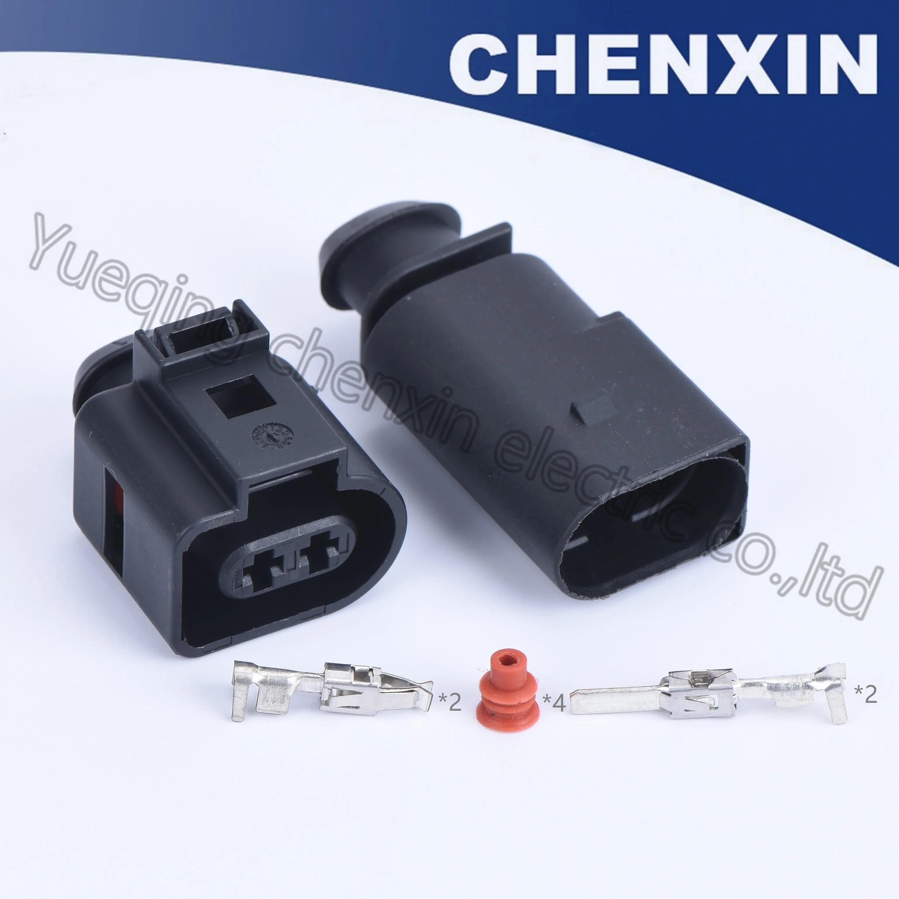

Black 2pin car waterproof auto connector horn wire harness (3.5) male and female housing plug electrical sealed car wiring plug