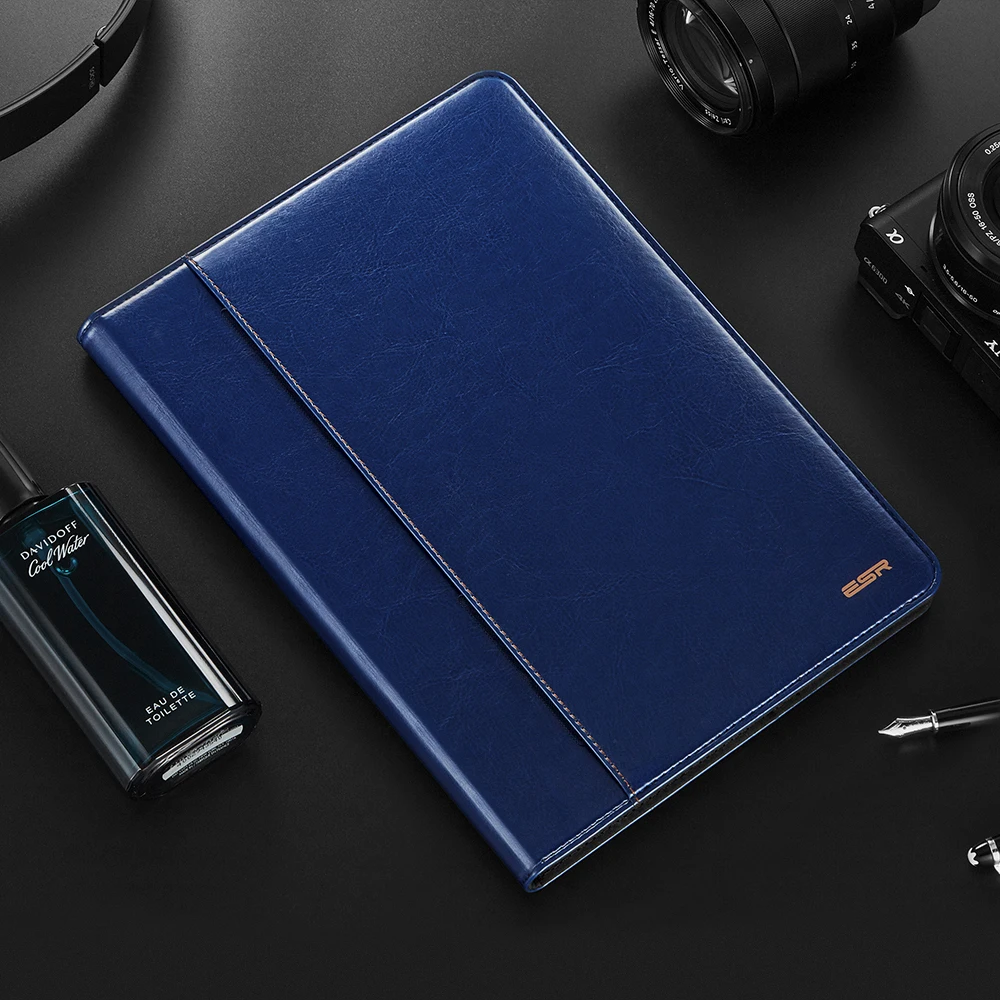 Чехол для iPad Air2, ESR Premium из искусственной кожи, чехол-книжка для бизнес-класса, чехол-органайзер, карманный смарт-чехол с функцией автоматического пробуждения и сна для iPad 6/Air 2