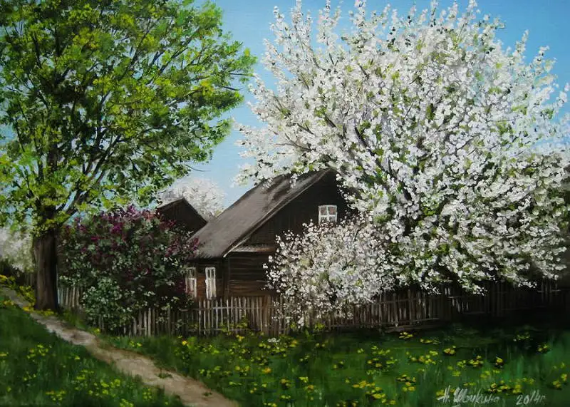 

5d diy diamond embroidery spring landscape diamond painting Cross Stitch full square Rhinestone diamond mosaic tree decoration