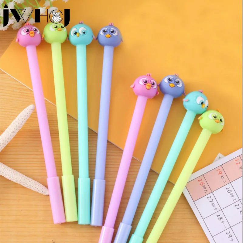 2 шт./лот гелевая ручка с выпуклым глазом и птицей ручки для письма канцелярские