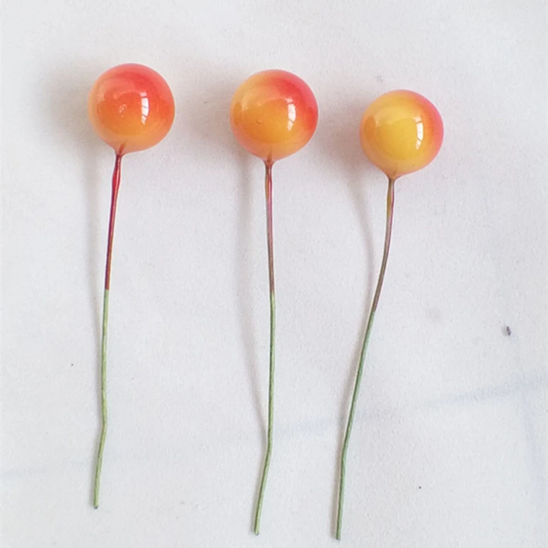 1 см 100 шт Искусственные тычинки цветов красные ягоды вишня искусственный Гладкий