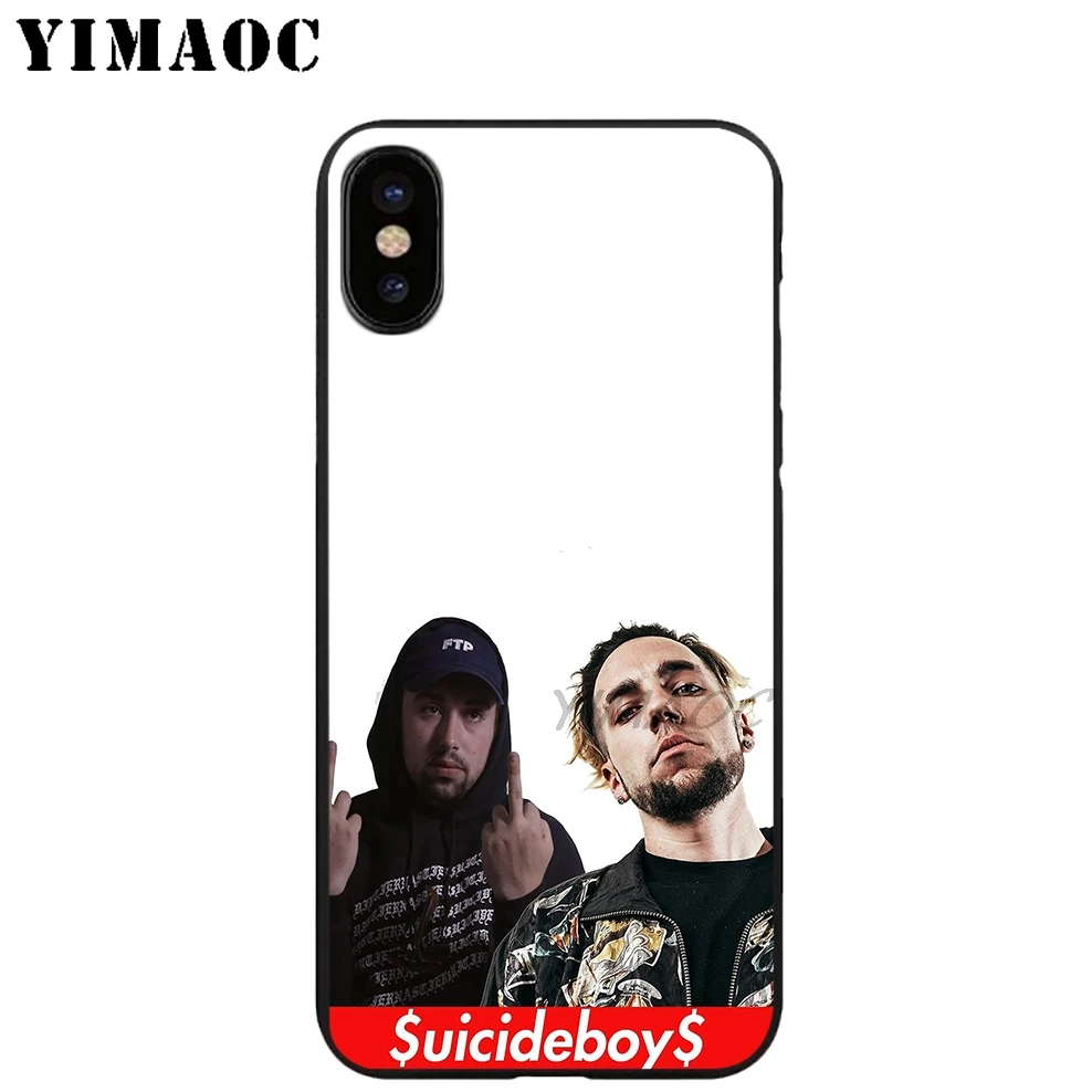 YIMAOC $uicideBoy$ SuicideBoys Soft TPU Black Silicone Case for iPhone X or 10 8 7 6 6S Plus 5 5S SE Xr Xs Max |