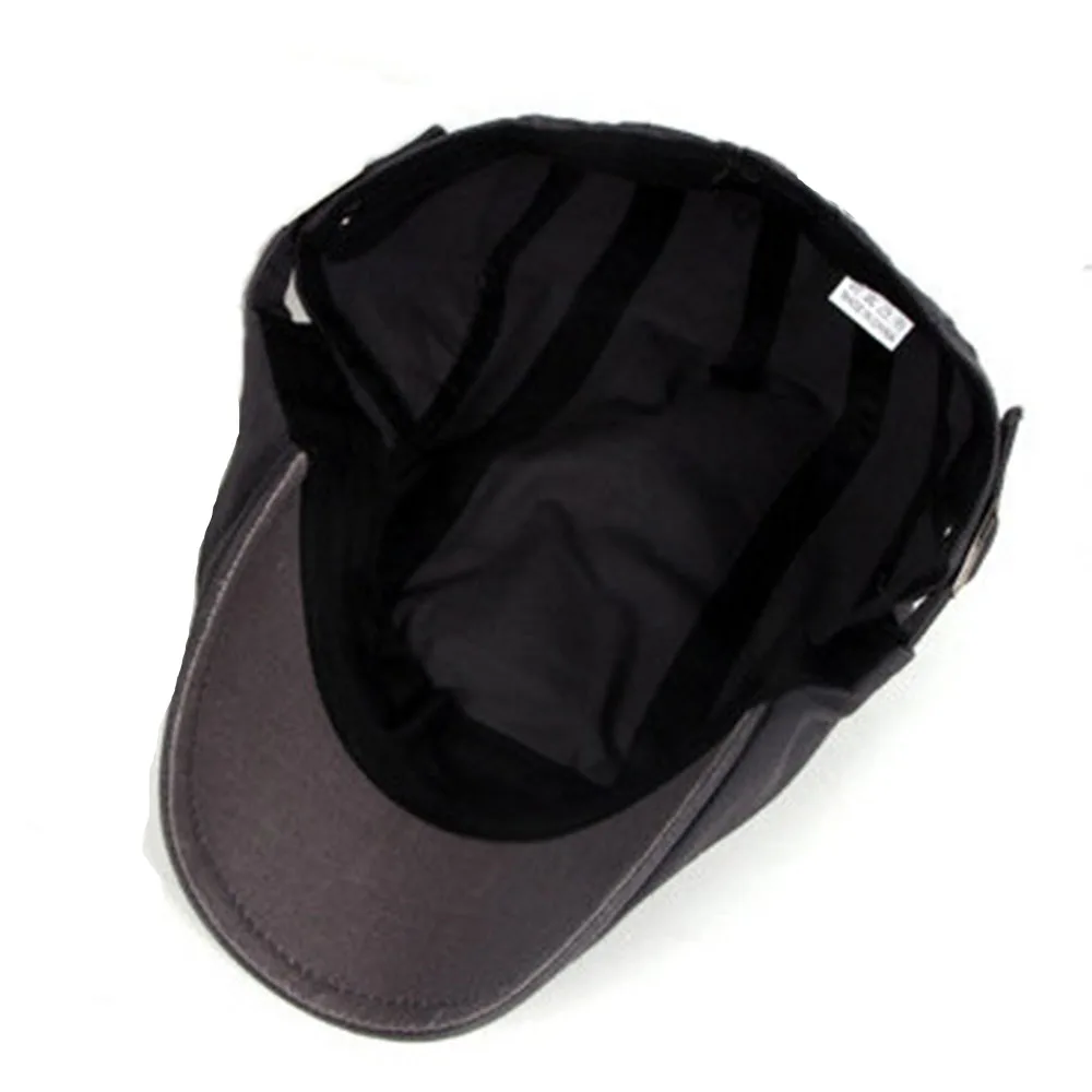 

Mens Ivy Hat Solid Cotton Gatsby Cap Golf Driving Summer Sun Flat Cabbie Newsboy
