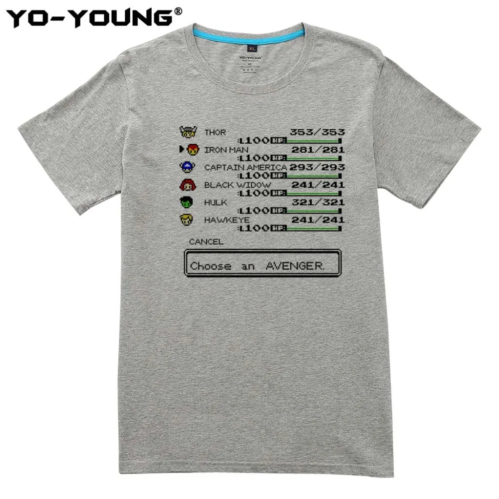Йо-молодые мужские футболки забавные Мстители Marvel эндшпиль выберите принт