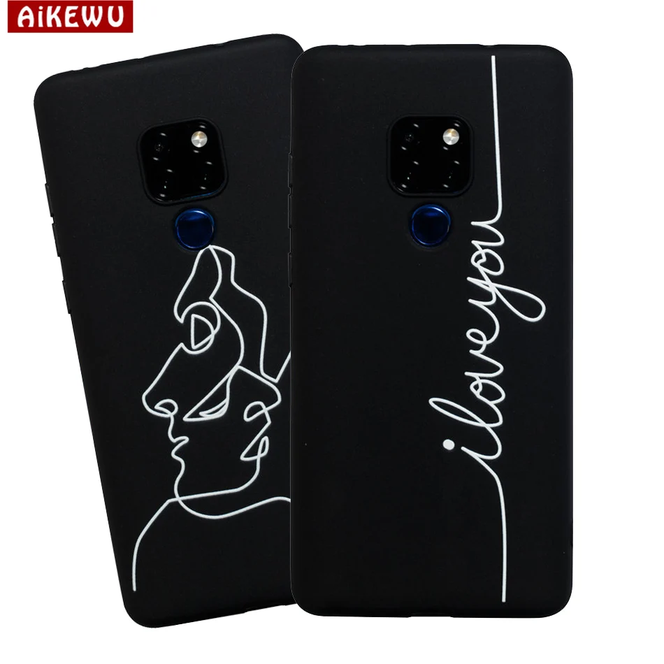 3D рельефный телефонный чехол для huawei Коврики 20 Pro крышка мультфильм сердце любовь