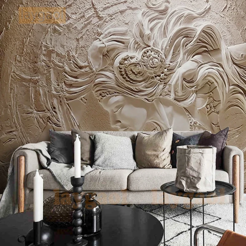 Large Photo Wallpaper 3d stereo relief Wallpapers for Walls Art Decor mural 3D Wall Mural embossed Sex Girl decorative picture |