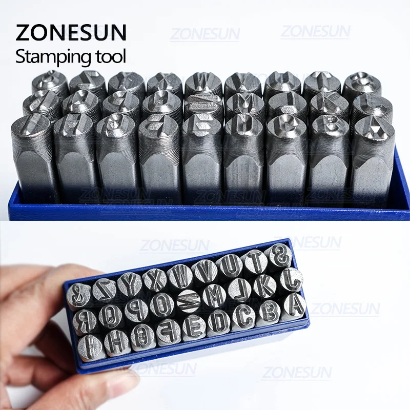 ZONESUN 27 шт ювелирные изделия металлические марки Алфавит Набор A-Z с &amp письмо удар