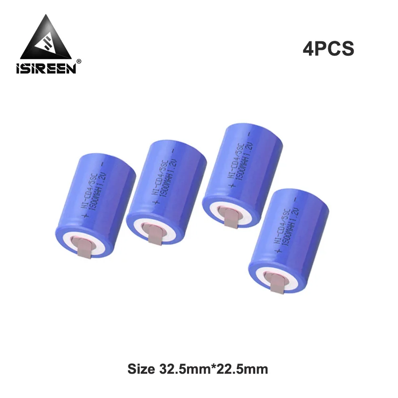 4PCS 1500mAh 4/5 SC Ni-CD батареи 1,2 V аккумулятор Электрический аккумулятор Subc Ni CD - Цвет: 4PCS