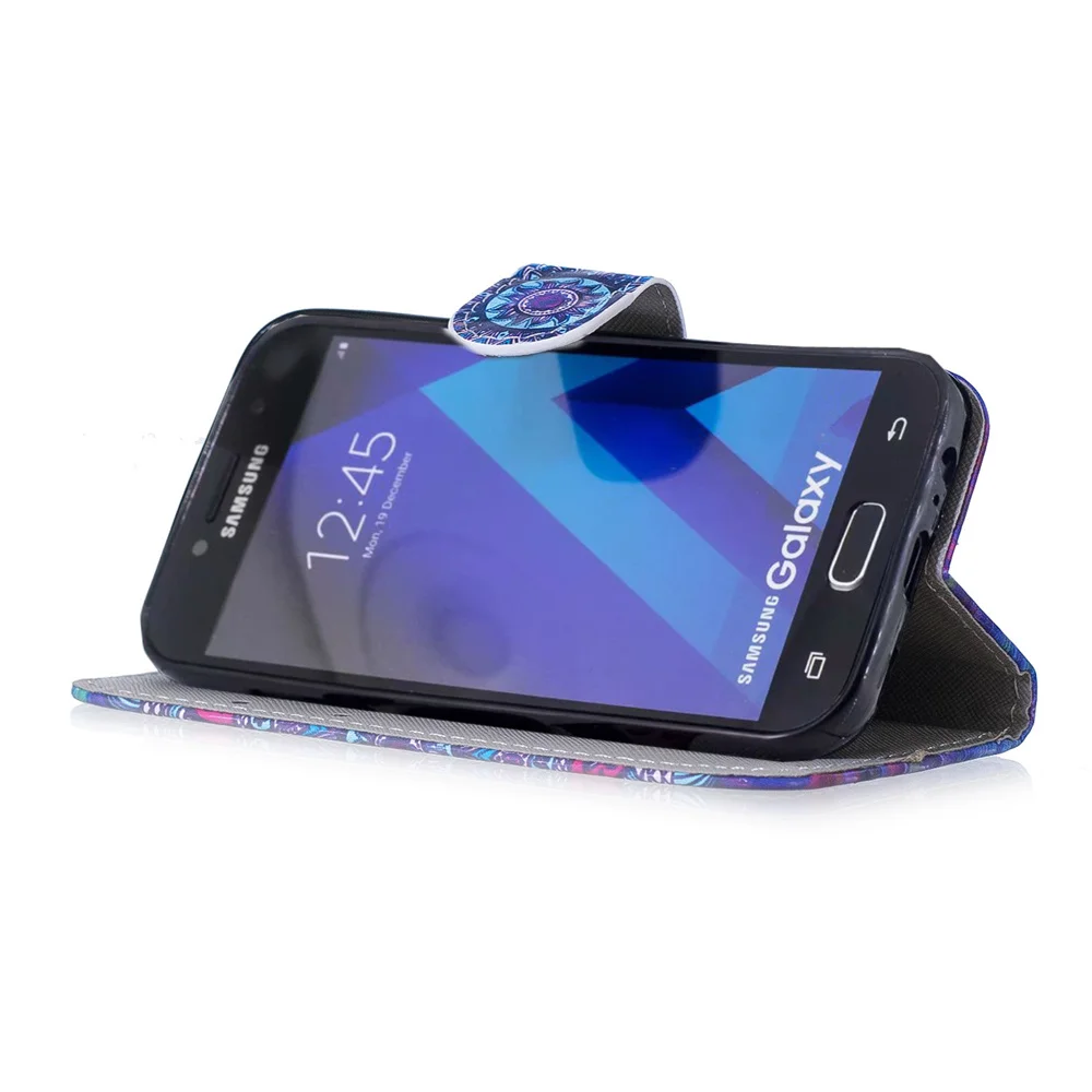 Винтаж искусство 3D окрашенные флип чехол для телефона samsung Galaxy J530 J5 2017 бумажник на