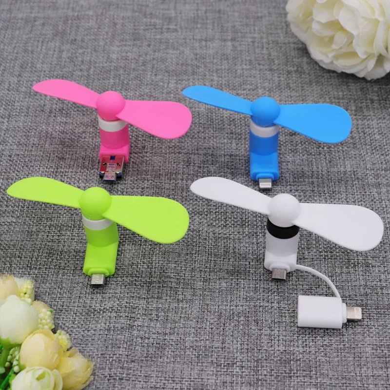 Мини 2/3 в 1 портативный Micro USB вентилятор тип-c телефонные вентиляторы для iPhone 5 6S 7 Plus 8 X XS XR вентилятор для samsung htc Android OTG телефонов
