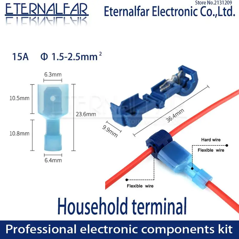 30 шт (15 комплект) провод кабельные разъемы терминалы обжимной Scotch замок быстро