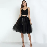 7 layered tulle skirts womens high waist swing dolly ball gown underskirt mesh tutu for wedding party
