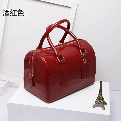 Burgundy Летние милые силиконовые желейные сумочки для конфет, женские повседневные сумки-тоут, женские сумки через плечо, пляжные сумки для девушек, женские сумки - Цвет: Burgundy