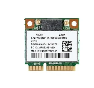 Новая карта для Atheros AR5B22 AR5BWB222 AR9462 Half MINI PCI-E Wlan Wi-Fi беспроводная Bluetooth 4 0
